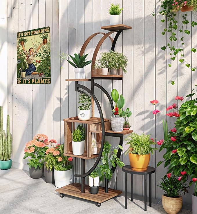 Gardening Gifts for Women and Men - Funny Garden Decor Sign, Vintage House Decor for Plant Lovers, Cool Gifts for Gardeners, Greenhouse Accessories, Plant Accessories, Outdoor Garden Signs, 8"x12"