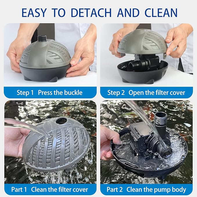 OYO WATER Pond Pumps Submersible Outdoor,396GPH Water Fountain Pump with Fountain Kits for Small Ponds