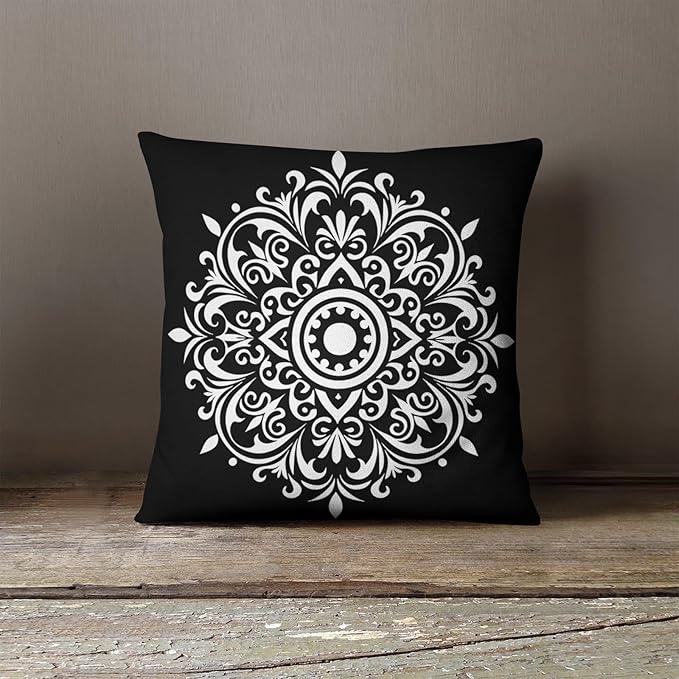 YKW 5 Pack Mandala Stencils for Painting, Large Half Mandala & Breathe Zen Templates - Reusable PET Stencils for Wall, Wood, Fabric & Rock - DIY Craft Stencil for Home Decor Art