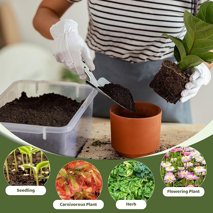 Sphagnum Peat Moss for Plants 2qt, Organic Garden Growing Soil Amendment and Media for Flowers, Vegetables, Herbs, Orchid, Indoor Houseplant