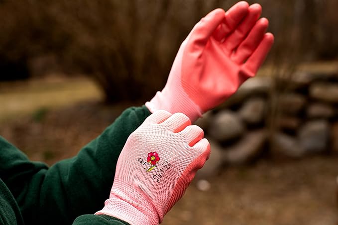 12 PAIRS Women Gardening Gloves with Micro Foam Coating - Garden Gloves Texture Grip - Women’s Work Glove - Working Gloves For Weeding, Digging, Raking and Pruning, Large