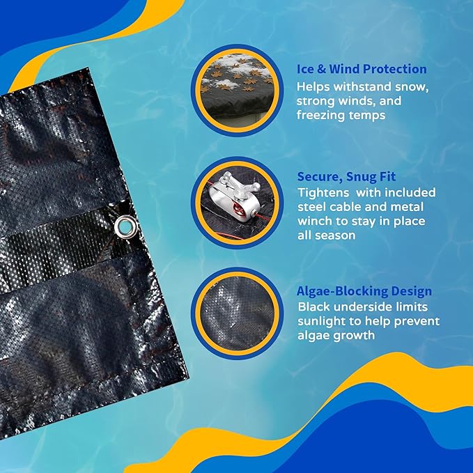 Blue Wave 8-Year 21-ft Round Above Ground Pool Winter Cover