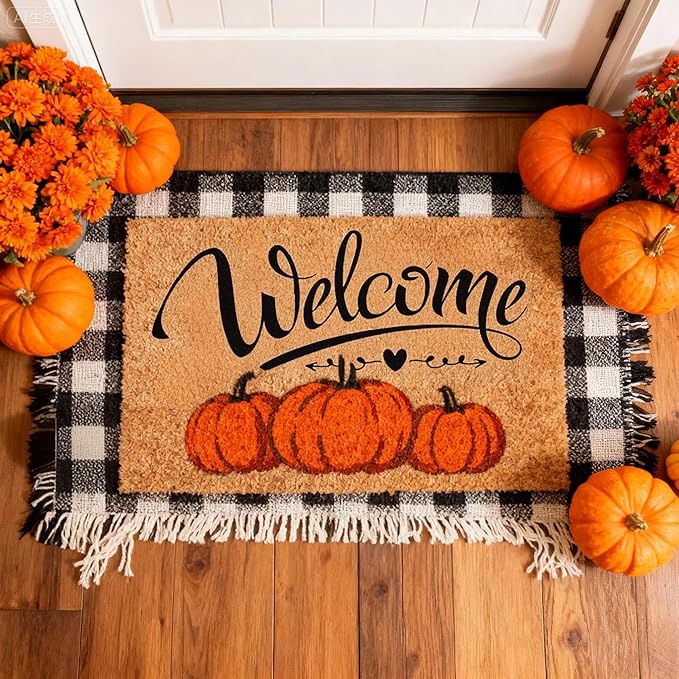 Welcome Stencils Set for Painting on Wood, Seasonal Letter Templates with Spring Summer Fall Winter Designs – 22 PCS Large PET Stencils for DIY Crafts, Signs, Home Décor, Porch, and Card Making