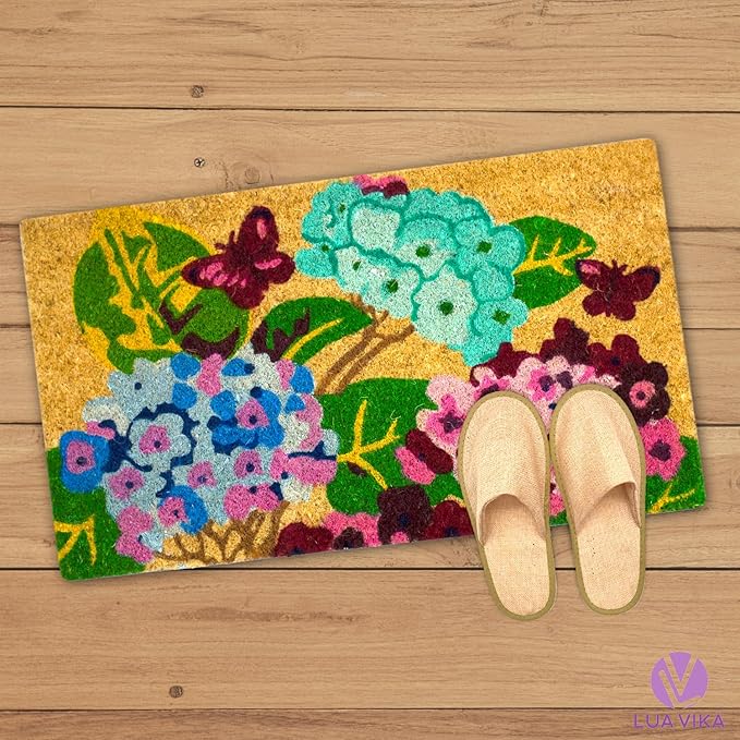Coir Door mats Outdoor, Door mat Outside Entrance, Welcome mat Indoor, Doormat Outdoor, Funny Door mats Outside, Coir Doormat 16"x27.5" (Garden)