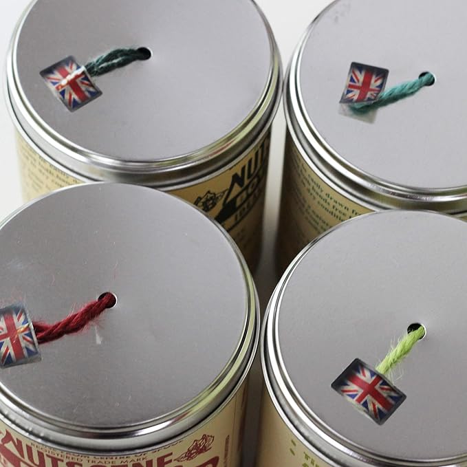 NUTSCENE Iconic Tin (Tin ‘O’ Twine) with Their Heritage Scottish Jute Twine and Hole in Top for Easy Dispensing. 14 Colors to Choose from. 164 Yards. (Blue)