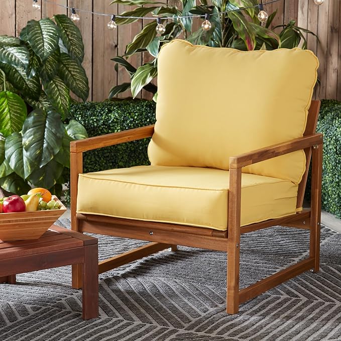 Greendale Home Fashions Outdoor Reversible 2-Piece Deep Seat Cushion Set, Adobe Stripe