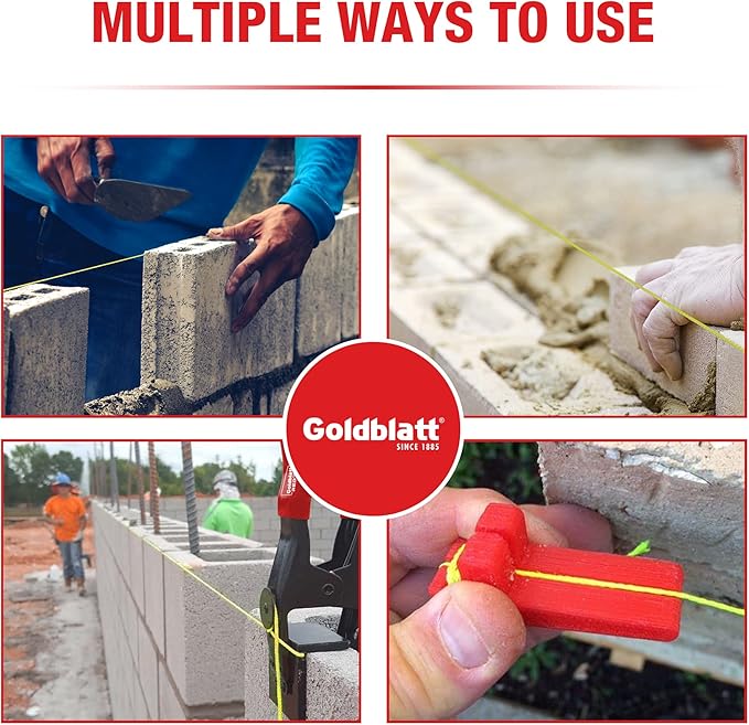 Goldblatt Mason Line, 250 Feet #18 Braided Nylon String, Perfect for Gardening or Masonry Tools