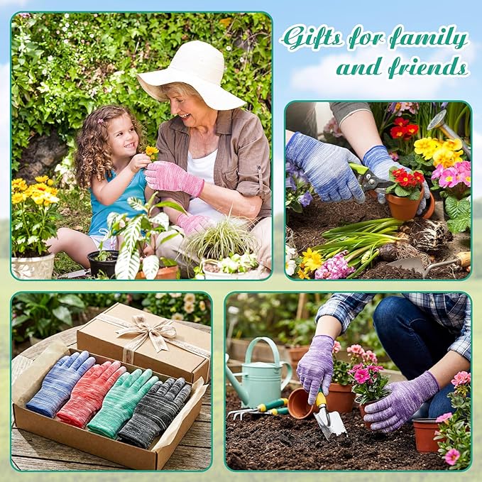 Breathable Gardening Gloves for Women and Men 8.9 Inch Multi-purpose Garden Gloves Texture Grip Comfortable Outdoor
