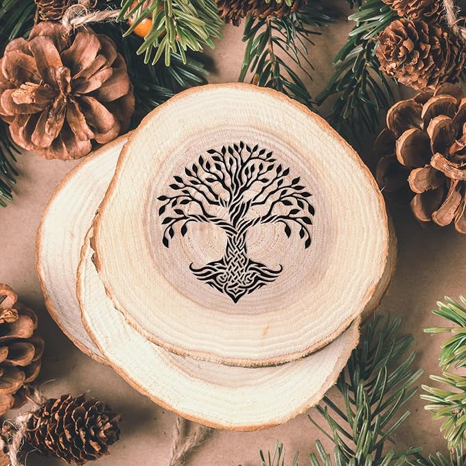 Tree of Life Stencils, 16 PCS 6x6 Inch Plant Reusable Plastic Paint Templates for Painting on Wood, Trees Stencils Set for Spraying Rock Canvas Drawing Art Fabric Tile Home DIY Craft Decoration
