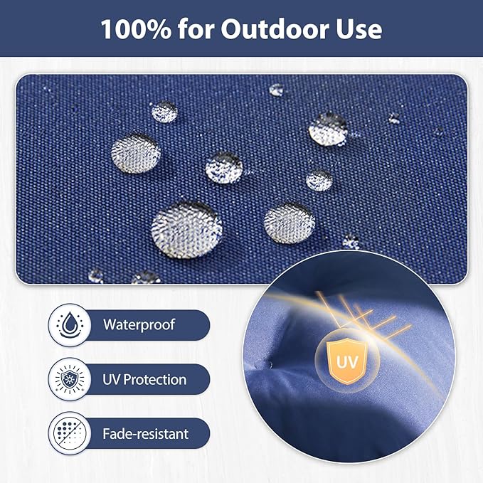 4" Thick Outdoor Bench Cushion 36x15x4 Inch, Waterproof Patio Furniture Cushions, Bench Seat Cushion for Porch Swing, Window, Indoor