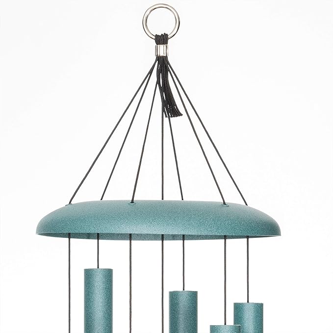 Corinthian Bells by Wind River - 36 inch Patina Green Wind Chime for Patio, Backyard, Garden, and Outdoor Decor (Aluminum Chime) Made in The USA