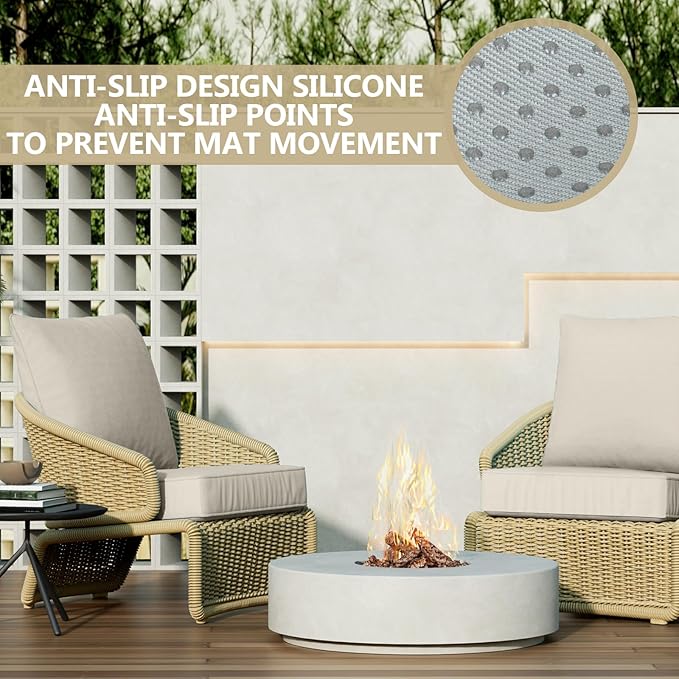 24" x 24" x 6" Outdoor Deep Seat Cushions Set - 6 Set Waterproof & Fade Resistant Patio Furniture Replacement Cushions, Non-Slip Outdoor Cushions Fit Loveseats, Couches, Chairs, and Sofas.