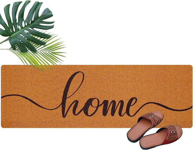 Long Doormat 48''x16'' Front Door Mat for Entrance Inside Outdoor Large Decorative Door Rug Welcome Mat for Outside Home Entry(Home,Yellow)