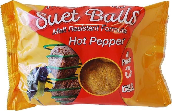 Suet Ball Feeder and Suet Ball Variety Combo Pack | Geo Pyramid Feeder with 16 Suet Balls
