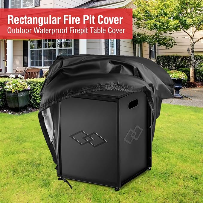 Outdoor Table Cover for 16 Inch Propane Tank Table 600D, Waterproof 20 lb Storage Box 16" x 16" x 21"or 16" x 16" x 22"
