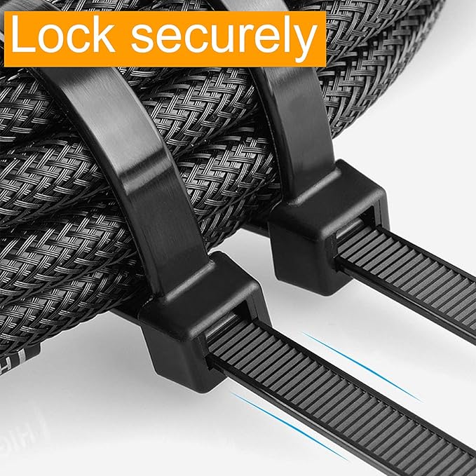 Zip Ties 18 inch (500 Pack), Black, 60lb Tensile Strength, UV Resistant Cable Ties for indoor and outdoor Use, by Tantti Supply