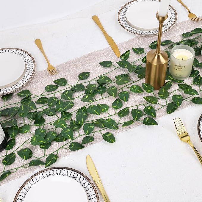 CEWOR 72 Pack 474ft Fake Vines with Leaves for Bedroom Decoration, Ivy Garland Fake Ivy Leaves Artificial Greenery Garlands Hanging Vines for Room Decor Wedding Wall Indoor Outdoor