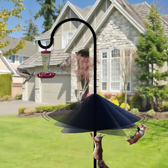 Squirrel Baffle 19 Inch for Bird Feeder Pole, Guaranteed Squirrel Proof, Weather-Resistant & Easy Install