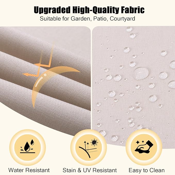 idee-home Outdoor Cushions for Patio Furniture, Outdoor Seat Cushion, Waterproof Couch Hampton Bay Deep Seat Replacement Chair Cushions for Garden Lawn Backyard Deck, 26.5 x 26.5