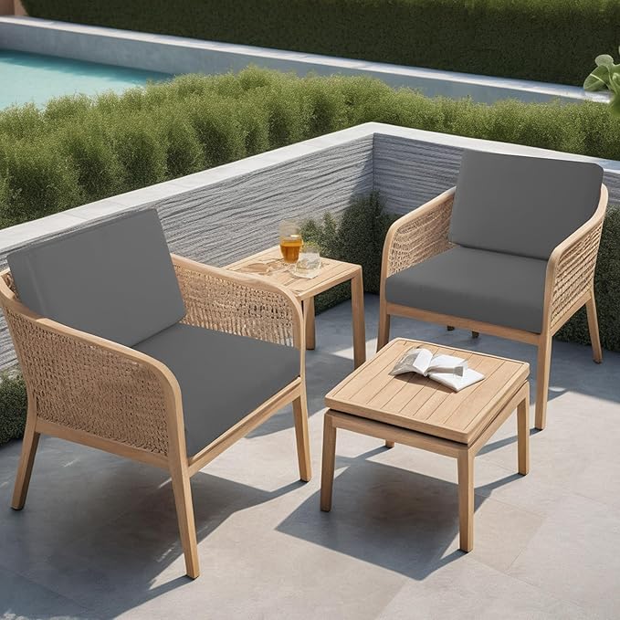idee-home Outdoor Cushions for Patio Furniture, Outdoor Seat Cushions 28.5 x 28.5 Waterproof & Fade Resistant Couch Sofa Replacement Deep Couch Chair Cushion for Yard Garden Deck