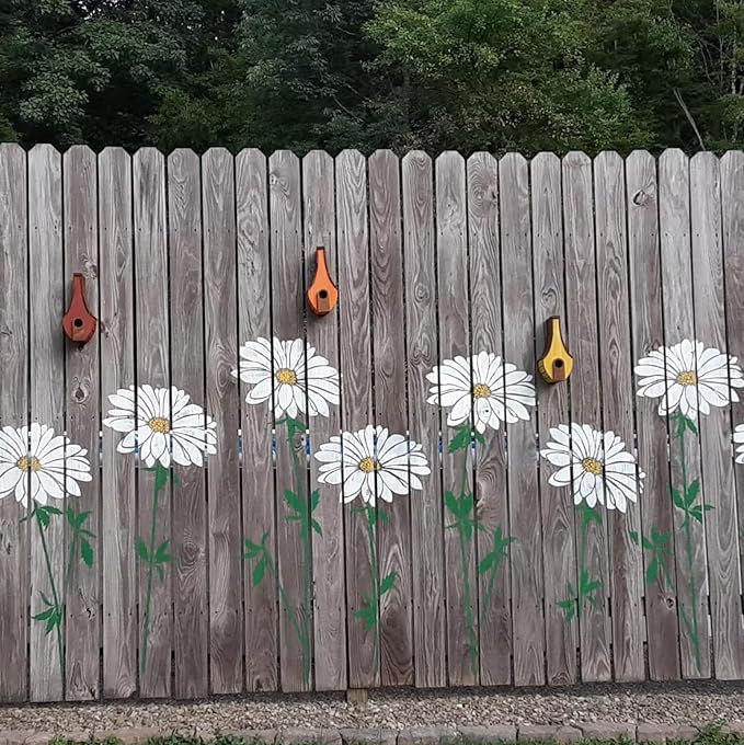Large Flower Stencils for Painting Daisy Flower Stencils for Walls 14” Floral Stencil Templates for Garden Fence Wood Furniture Fabrics