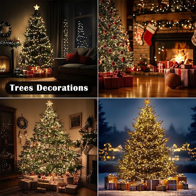 Firecracker Fairy Lights,20FT 200Leds Waterproof Twinkle Lights Plug in,8 Modes Remote String Light for Indoor Outdoor Christmas Wedding Birthday Patio Garden Decor,Green Wire,Warm White