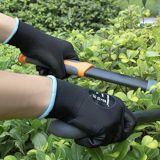 Kebada Safety Work Gloves,240 Pairs Bulk Pack, PU Coated, Ideal for Warehouse, Construction, Gardening and Mechanics, Black, Small