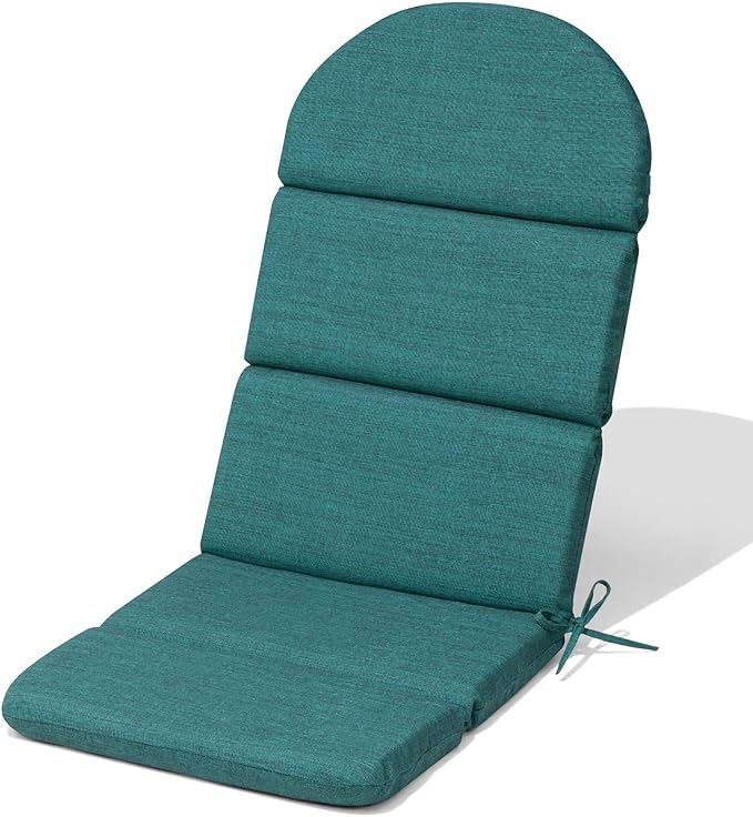 Crestlive 50x19.6 Inch Adirondack Chair Cushion, Water Repellent, Fade Resistant, High Back Outdoor Rocking Chair Cushion for Patio, Malachite