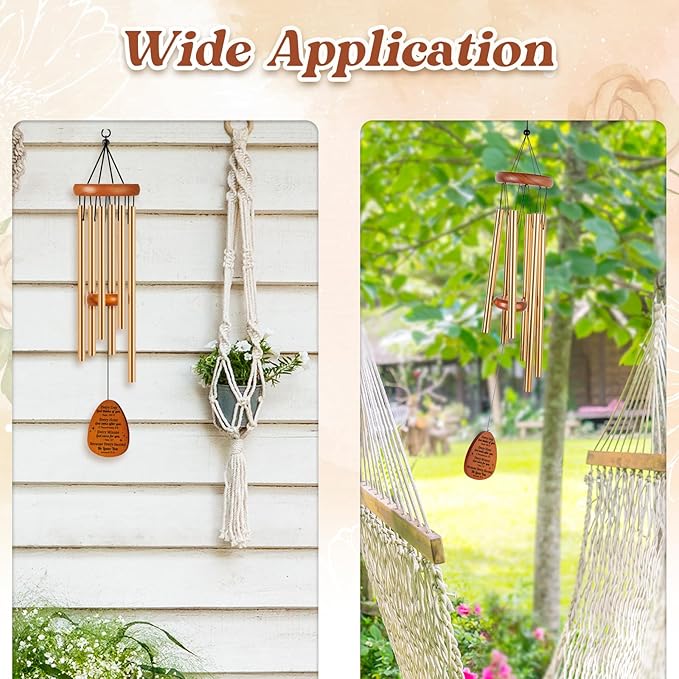 Wind Chimes with Tree of Life, Birthday Gifts for Women, Inspirational Religious Gifts for Woman, Christian Catholic Faith Gift Windchimes with Bible Verse, God's Blessing Decor Ornament Outside