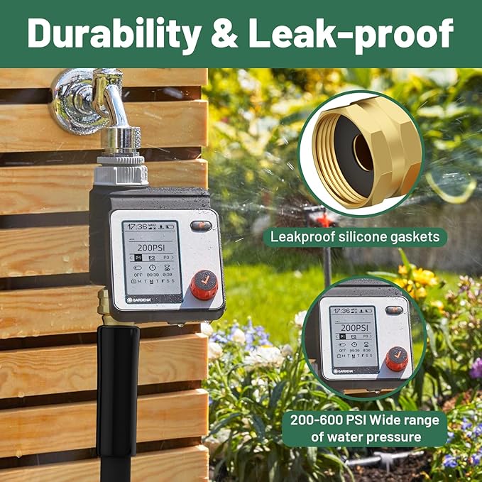 Short Garden Hose 5 ft x 5/8" Female to Female, Heavy Duty Small Water Hose Extender Connector, Leak-Free Connections Hybrid Rubber Leader Hose with 3/4" Double GHT Fittings, Black