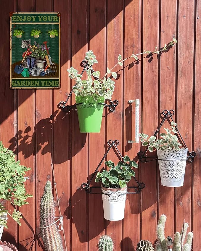 Funny Garden Metal Sign for Decor, ENJOY YOUR GARDEN TIME Vintage Backyard Porch Yard Gardening Decor Outdoor, Garden Gift for Woman, Wife, Mama, Grandma 8x12"