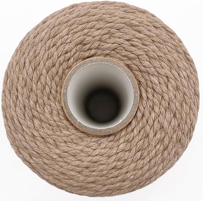 Twine String,500 Feet Cotton Butchers Twine String Cooking Kitchen Twine for Crafts Roasting Gift Wrapping DIY Decoration Gardening Packing Materials,Light Brown