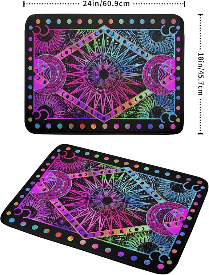 Colorful Microfiber Dish Drying Mat for Kitchen Counter 18 X 24 in Moon Decoration Dishes Pad Coffee Mats