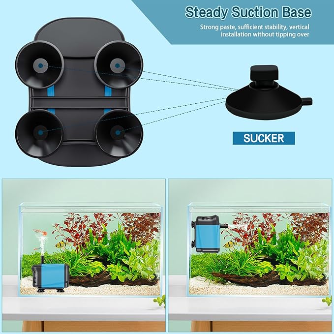 LYPHARD AQUARIUMS 20W Submersible Water Pump Flow 320GPH, High Lift 4ft, Ultra Quiet Pond Pumps Aquarium Pump for Fish Tank, Hydroponics, Outdoor Fountain
