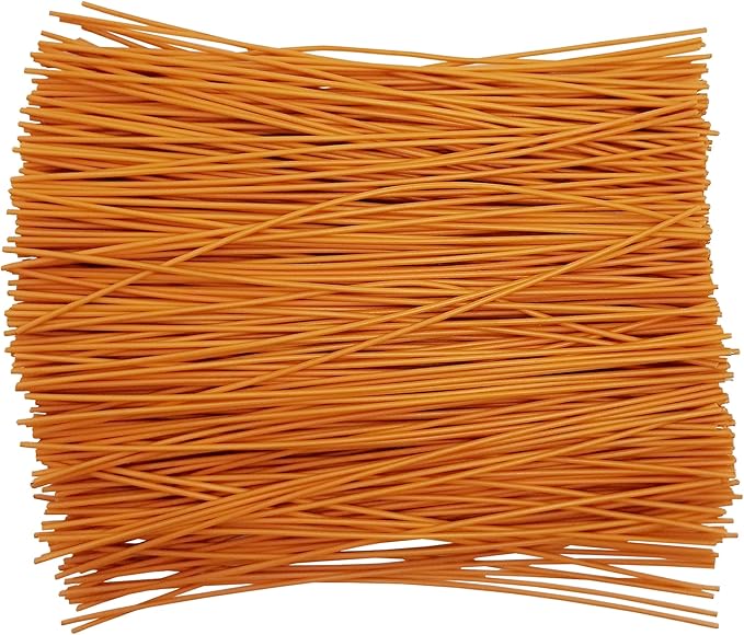 Twist Ties for Garden Plant Bag 6 inches 500 Pcs Candy Coffee Bags Ties (500, Orange)