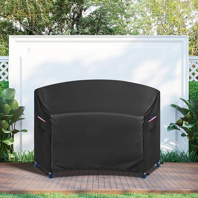 Adirondack Chair Cover,Heavy Duty Cover for Tall Adirondack Chair Set of 2,Modern Wood Adirondack Chair Covers Waterproof,80"Wx30"Dx49"H,Black