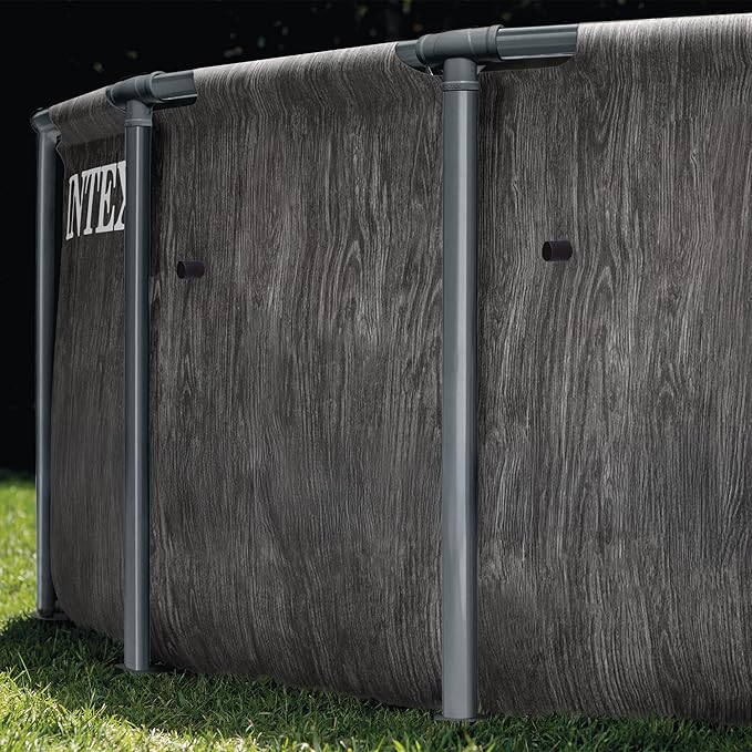 INTEX 26743EP Prism Frame Above Ground Swimming Pool Set: 18ft x 48in – Includes 1500 GPH Cartridge Filter Pump – Removable Ladder – Pool Cover – Ground Cloth