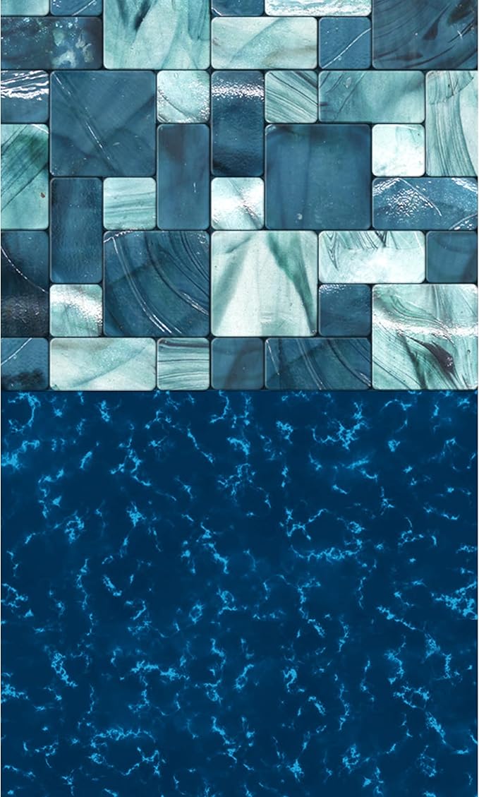 Blue Wave Emerald Coast Overlap 18 ft Round Pool Liner for Above-Ground Steel Wall Pools – Weather Resistant Standard Gauge Vinyl with Welded Seams - Dark Blue, Fits 48/54-In Depth Walls