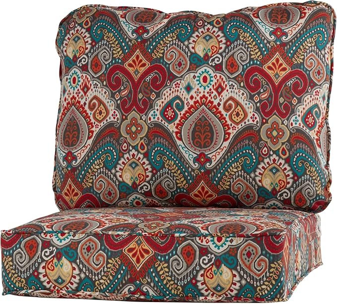 Greendale Home Fashions Outdoor Reversible 2-Piece Deep Seat Cushion Set, Painted Desert