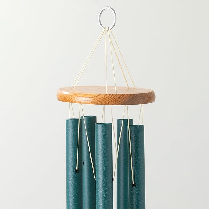 Woodstock Wind Chimes Garden Decor for Outside Outdoor Patio Decor, Front Porch Decor, (25") Chimes of Ireland Green Wind Chime, Wind Chimes for Garden (WCCI)