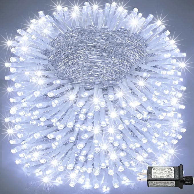 262FT 800 LED Outdoor String Lights, Extra Long Christmas String Lights Indoor with 8 Modes Waterproof, Plug in Fairy Twinkle Lights for Bedroom, House, Wedding, Party, Garden Decorations, White