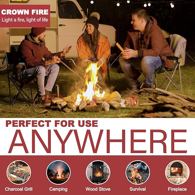 Fire Starters for Solo Stove Mesa, 60 Count BBQ Firestarter and Fireplace Accessories, Pellets for Bonfire and Firepit, Camping, Grilling, Cooking, Campfires, Charcoal, Wood, and Sticks (64 Cubes)