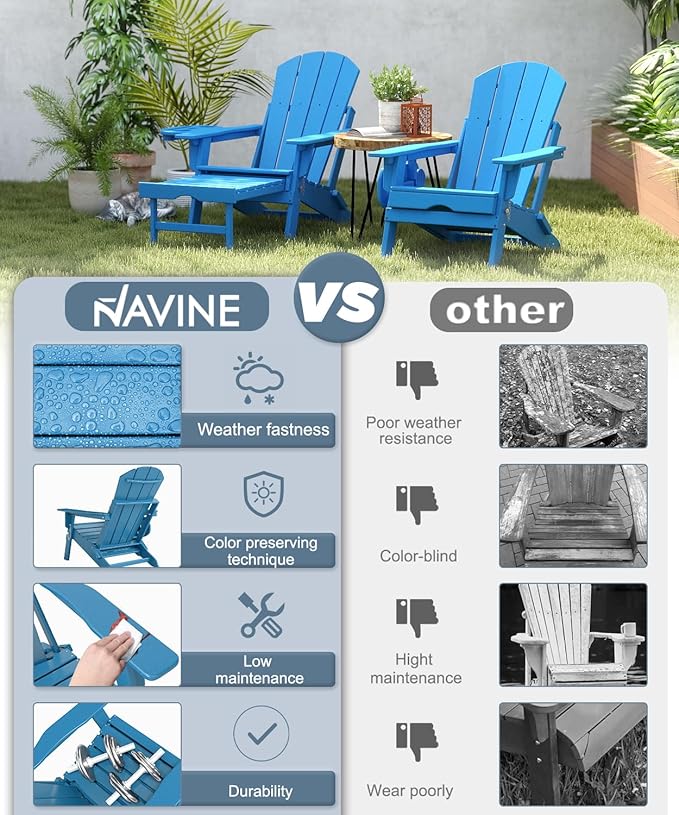 Adjustable Adirondack Chair with Retractable Ottoman Set of 8, HDPE Folding Adirondack Chair with Cup Holder, All Weather Fire Pit Chair for Outdoor.