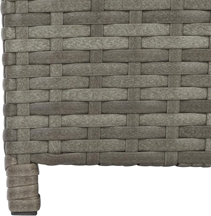 Safavieh Outdoor Collection Mazeli Grey Wicker Trash Bin