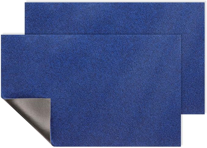 AAZZKANG Set of 2 Outdooor Indoor Utility Multipurpose Mat Non Slip Plain Doormat Ultra Absorb Mud Front Door Mats for Entryway,Outside,Inside Pet Place Mat
