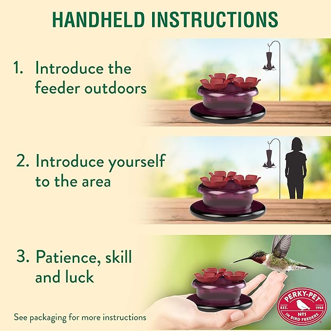 Perky-Pet 9100 Handheld & Tabletop Hummingbird Feeder - 4 Pack