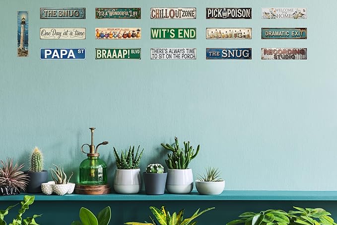 WSUPBPR Porch Sitting Metal Sign 4x16in Leisure Plaque for Porch Wall Decor Relaxation Gift