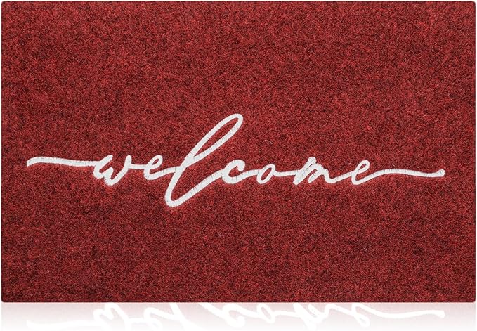 AAZZKANG Doormat Decorative Welcome Mat with Non Slip Rubber Backing Ultra Absorb Mud Easy to Clean Indoor Door Mat Entry Mats