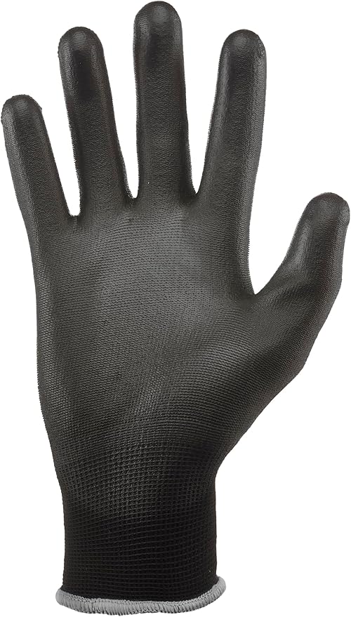 Gorilla Grip Work Gloves, Never Slip Maximum Grip All-Purpose, Gloves for Men, Superior in Wet, Dry, Oily Conditions, Polymer Palm, Extra Large Size, 1 Pair, Black/Blue| 25054-26