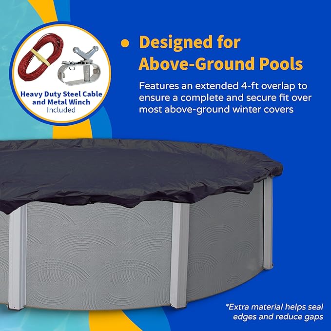 Blue Wave 8-Year 12-ft Round Above Ground Pool Winter Cover